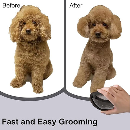 Small Pet Grooming Brush, Soft Dog Brush for Shih Tzu/Yorkie/Maltipoo/Maltese, Puppy Brush, Massaging Hair Brush for Dogs, Cats, Rabbits, All Hair Types (Rose Red)