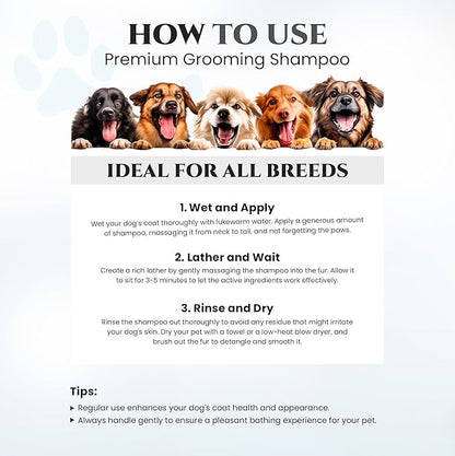 605Products Premium Dog Shampoo - Gentle Formula for Itchy & Sensitive Skin, Puppy Odor Eliminator, Natural Pet Deodorizer (10oz) - Show Dog (2-Pack)