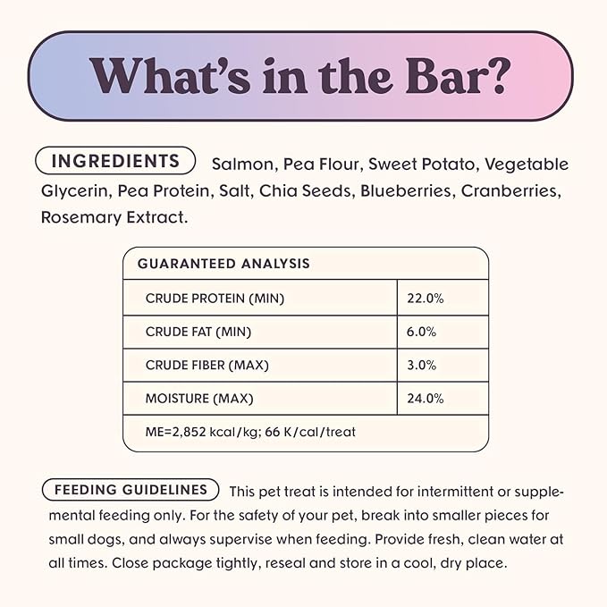 Bundle x Joy Superfood Dog Treats Salmon, Chicken or Beef Jerky Bars - Dog Treats for Snacks and Training – Made in USA - No Corn, Wheat or Soy – Poultry Free, 5oz or 16oz (Salmon (2 Lbs))