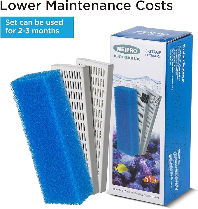 Replacement Cartridge for Aquarium UV Filter TU-700 with Aquarium Filter Foam, Active Carbon and Ceramic Ring(TU700-S)