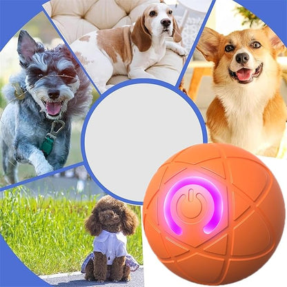 2PCS Shaky Ball Toy for Dogs,Pet Bounce Ball ,Vibrating Dog Ball for Dogs, Automatic Moving Dog Toy Ball,Bouncing Ball for Dogs Interactive Dog Ball,Automatic Moving Dog Toy Ball shaking(Two Orange)
