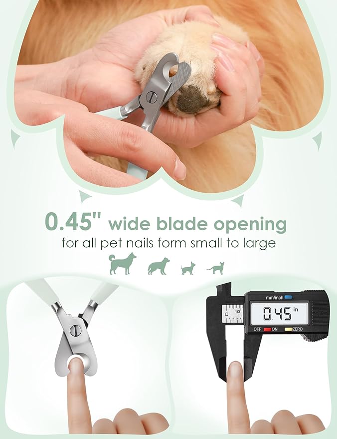 Heavy Duty Dog Nail Clippers -_uts Thick Nails Like Butter__pgraded Large Opening Professional Toenail Trimmer Razor Sharp Blade for Medium to Giant Breed (Green)