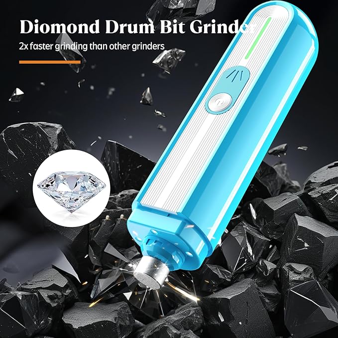 YABIFE 4-Lights Dog Nail Grinder, Easy Quick Locate Dog Nail Trimmers, for Puppy Paw Toenails or Pets from Small, Medium to Large, with Travel Lock, Whisper Quiet, Heavy Duty 3 Speeds