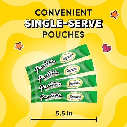 Temptations Creamy Puree Mix-Ups Squeezable Lickable Wet Cat Treats, Seafood Medley Flavor, 0.42 oz. Tubes, 4 Count, Pack of 11 (44 Total)