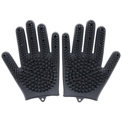 2pcs Pet Grooming Gloves for Cats, Dogs, Rabbits, Horses  Silicone Hair Remover, Shedding Bath Brush, Massage Mitts