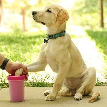 2 Pack Portable Dog Paw Cleaner, Washer, Buddy Muddy Pet Foot Cleaner for Medium Breed Dogs and Cats, Pink