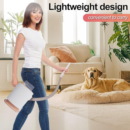 Dog Grooming Kit with Pet Grooming Vacuum 10000pa Low Noise 5 Pet Grooming Tools,og Clipper, Shedding Brush, Cleaning Tool in 1, for Cat Dog