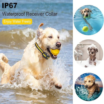 Dog Shock Collar ï¼3300Ft Dog Training Collar with Remote, IPX7 Waterproof Rechargeable Collar,Light, Beep, Vibration, Safe Shock for 8-120lbs Small Medium Large Dogs