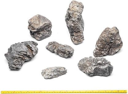 SubstrateSource Natural Stone for Aquarium, Terrarium, Paludarium, Reptile Enclosures - Set of Decorative Rocks for Landcapes, Aquascaping, Fish Tank Decor (Rhino Stone, 10 Pounds)