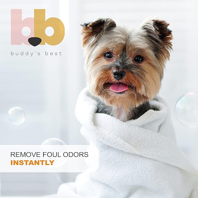 Buddy's Best Dog Shampoo for Smelly Dogs - Dog Shampoo and Conditioner for Dry and Sensitive Skin - Moisturizing Puppy Wash Shampoo, Ripe Melon Scent, 16oz