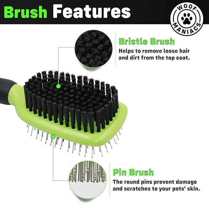 Doodle Grooming Kit with Carrying Case - Labradoodle, Goldendoodle, Bernadoodle & Poodle Slicker Brush, Dematting Comb, Grooming Scissors & Detangling Brush - Short & Long Haired Dog Kit