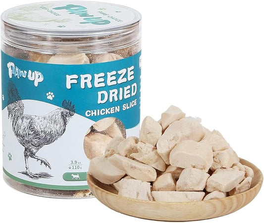 Freeze Dried Cat Treats, Raw Chicken Food for Dogs Cats, Single Ingredient, High Protein Natural Healthy Topper, 3.8 oz