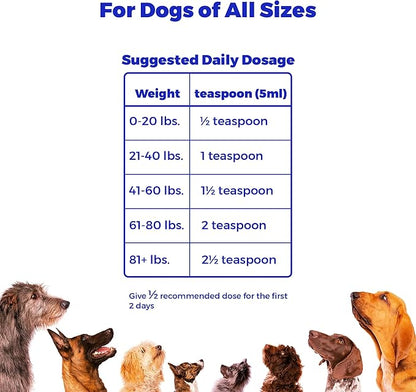 Wild Alaskan Salmon & Pollock Oil for Dogs – Itchy Skin, Shedding, Allergy & Joint Relief – NASC Certified Omega 3s – 16oz Liquid Food Topper – Club Hachiko