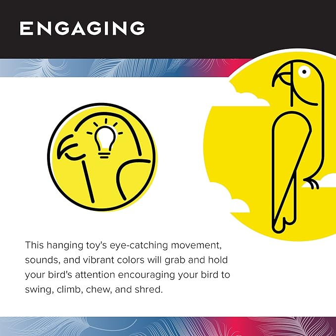 Paradise Knots &Blocks Chewing Toy, Colorful & Entertaining, Keeps Birdy Happy, Large, 16” x 6” x 6” inches