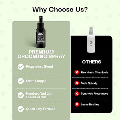 605Products Premium Dog Cologne & Odor Eliminator - Long Lasting Puppy Perfume, Deodorant Grooming Spray with Essential Oils, 2oz Fresh Apple