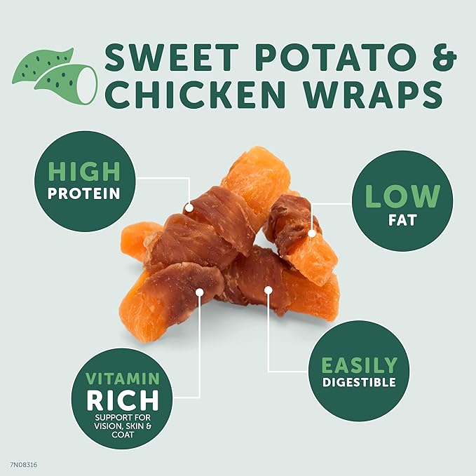 Chicken Wrapped Sweet Potato Dog Treats, 3.5oz