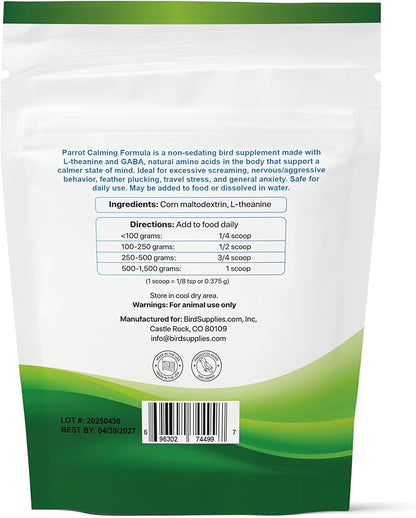 UnRuffledRx™ Calming Formula for Parrots – Helps Birds Stay Chill During Fireworks, Visitors & Travel – Soothes Screaming, Biting, Plucking – 224 Servings