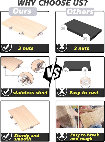 Bird Perch Platform Stand,Wood Perch Bird Platform Parrot Stand Playground Cage Accessories for Small Anminals Rat Hamster Gerbil Rat Mouse Lovebird Finches Conure Budgie Exercise Toy