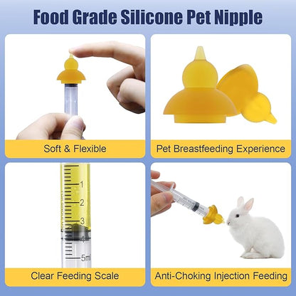 65 Pcs Deluxe Whelping Kit, Delivery of Kitten and Puppy Whelping Kit with Feeding Nipple Stethoscope Aspirator Puppy ID Bands etc Complete Full Kit