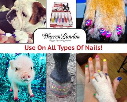 Warren London Pawdicure Dog Nail Polish Pens | Made in USA | Quick Dry, Low Odor, Non-Toxic Dog Accessories | Ideal for Dog Birthday, Dog Costume | 13 Colors | Neon Pink
