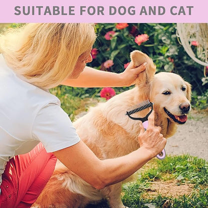Cat Brush for Shedding, Cat Brushes for Indoor Cats, Pet Cat and Dog Self-Cleaning Brush, Removes Loose Undercoats and Mats, Dog Brush Pet Massage Brush for Short and Long Hair Dogs, Cats, Rabbits
