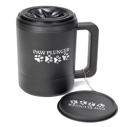 Dog Paw Cleaner - Puppy Essentials - Portable Dirty Paw Washer - Ideal for Large Dogs - Black