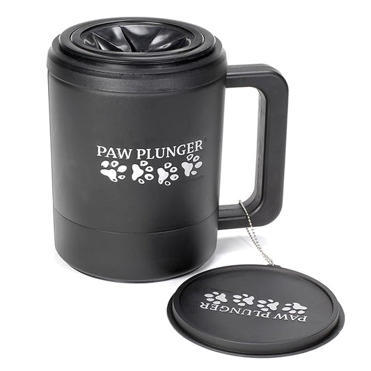 Dog Paw Cleaner - Puppy Essentials - Portable Dirty Paw Washer - Ideal for Large Dogs - Black