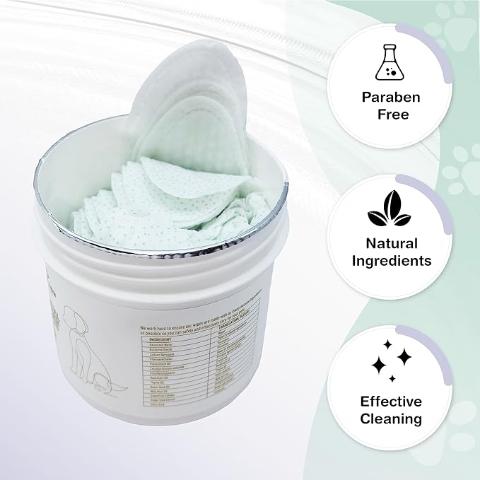 40 Dog Teeth Wipes - Dog Teeth Cleaning Products - Dog Dental Wipes - Teeth Cleaner for Dogs - Dog Tooth Cleaner - Dental Care for Dogs - Dog Tooth Brushing Kit - Dog Teeth Cleaning Kit - Dog Wipes