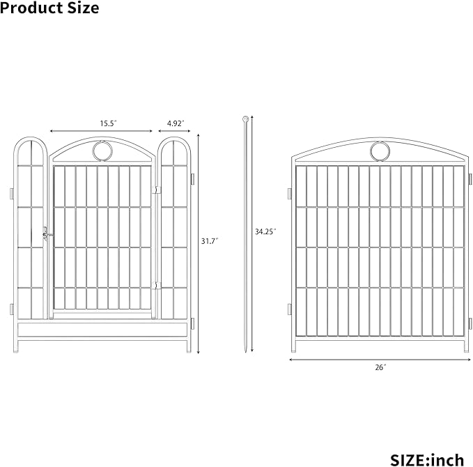 32" H Dog Crate Dog Playpen 8 Panels Furniture Heavy Duty Dog Fence Door with Side Openings,for Large Medium Small Dogs Indoor Outdoor Foldable Pet Exercise Pen,Pink