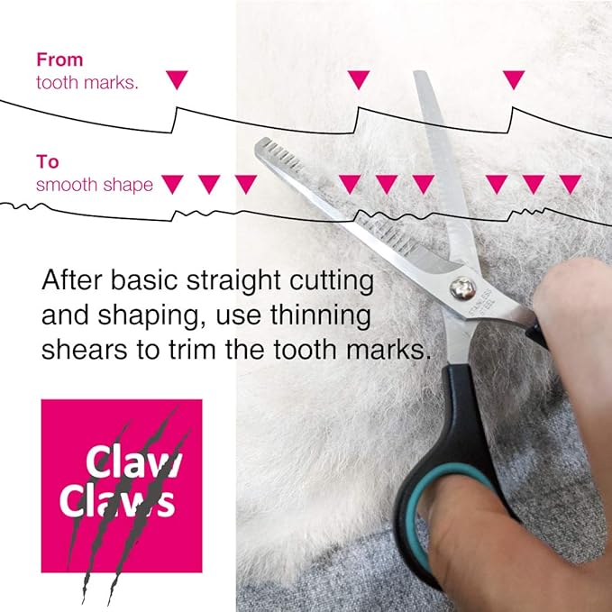 7 inch Thinning Scissors with 26-Teeth Stainless Steel Blades and Wave Style Handle for for Home Hair Cutting Shears