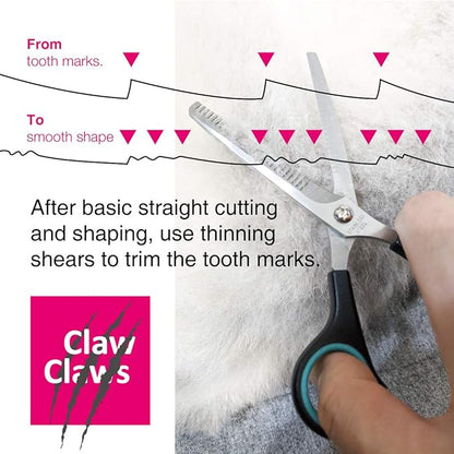 7 inch Thinning Scissors with 26-Teeth Stainless Steel Blades and Wave Style Handle for for Home Hair Cutting Shears