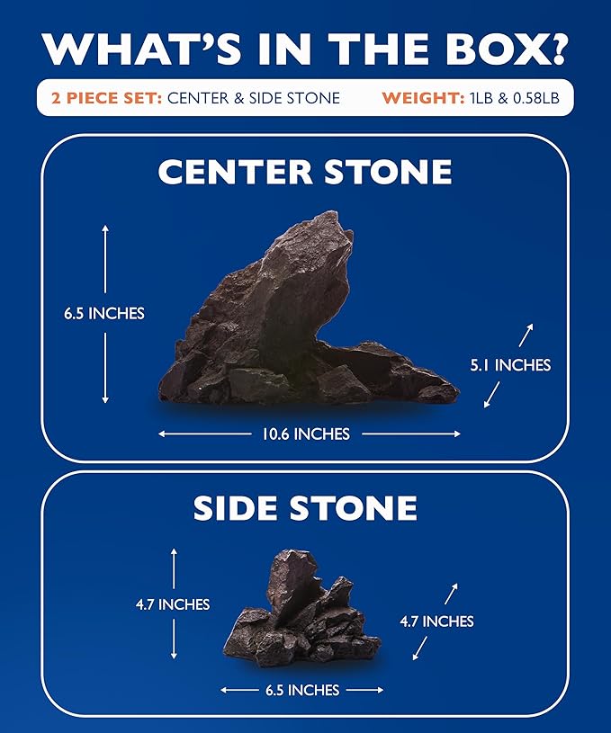 Large Aquarium Rock Decor  Natural Resin Rock Formation for Fish Tank, Ideal Aquarium Rocks Aquascaping Decor for Aquascaping & Tank Landscaping