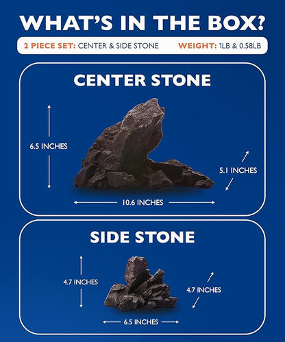 Large Aquarium Rock Decor  Natural Resin Rock Formation for Fish Tank, Ideal Aquarium Rocks Aquascaping Decor for Aquascaping & Tank Landscaping