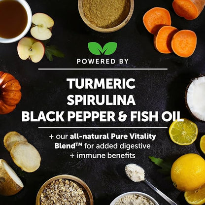 Pet Honesty Hip & Joint Turmeric Health - Joint Supplement for Dogs, Omega-3 Fish Oil, Turmeric to Support Overall Health & Ease Stiffness - Advanced Pet Mobility Support - 90 Ct (Pumpkin)