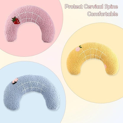 T'CHAQUE Dog Pillow Bed, Cat Calming Pillow, Dog Neck Pillow for Joint Relief Sleeping, Ultra Soft Half Donut Cuddler, Pillow Pet for Upper Spine Support, Doggy/Kitten Pillow Training Toy, 3Pack