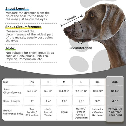 Dog Muzzle,Mesh Soft Muzzle for Small Medium Large Sized Dogs, Breathable Reflective Adjustable Puppy Muzzles with Collar for Scavenging Grooming Biting Chewing,Allows Panting and Drinking