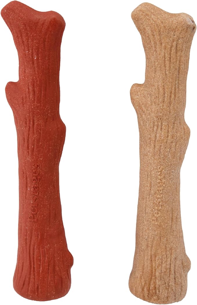 Petstages Dogwood Durable Dog Chew Toys, Real Wood & Mesquite, 2-Pack, Medium