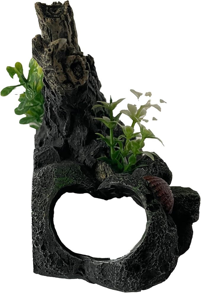 Aquarium Decor Magnetic Driftwood Outcropping Ornament –Wall-Mounted Fish Tank Accessory