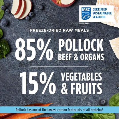 Instinct Freeze Dried Raw Meals Grain Free Dog Food, Dog Food Dry, Freeze Dried Dog Food, Raw Dog Food, Pollock Recipe, 24 oz