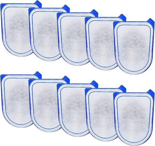 10-Pack Carbon Filter Cartridges Compatible with Tetra Whisper EX30/EX45/EX70 Filters, Replacement Filter Cartridges