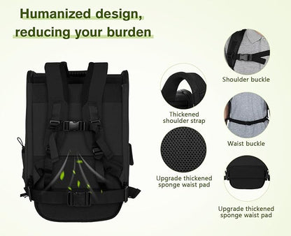 Pecute Cat Backpack, Adult Cat Backpackswith Breathable Mesh, Collapsible Small Dog Backpack, Pet Backpack with Multi-Pockets, Great for Travel Hiking Camping (Black)