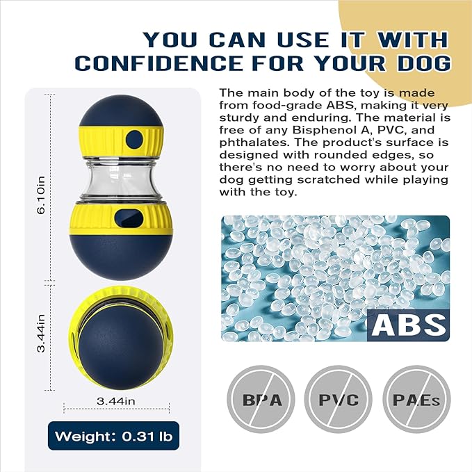 Dog Interactive Toys Indestructible Puppy Toy Adjustable Food Dispensing Treat Dispenser Dogs Puzzles Feeder Slow Feeding for Large/Medium/Small Aggressive Chewers Breed Pet Gift