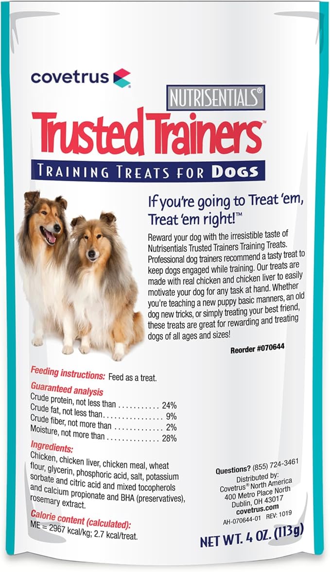 NutriSentials Trusted Trainers Training Treats for Dogs - Soft Dog Treats for Small, Medium & Large Dogs - Chicken Flavor - 5 Pack - 4 oz