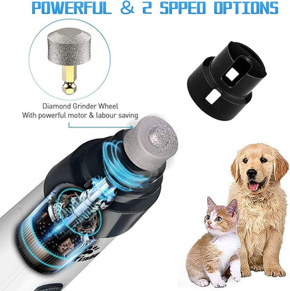 Silent Groom Pro Nail Grinder, Silent Groom Pro Pet Nail Clipper,Rechargeable Dog Nail Grinder, Safe Effective Portable Pet Nail Trimmer for Home Use