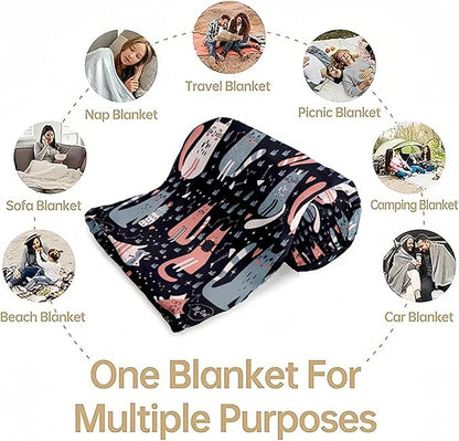 Cat Blanket, Cats Gifts for Girls Women, Cat Gift for Cats Lovers, Birthday Gifts Decor Throw Blanket 50"x60"