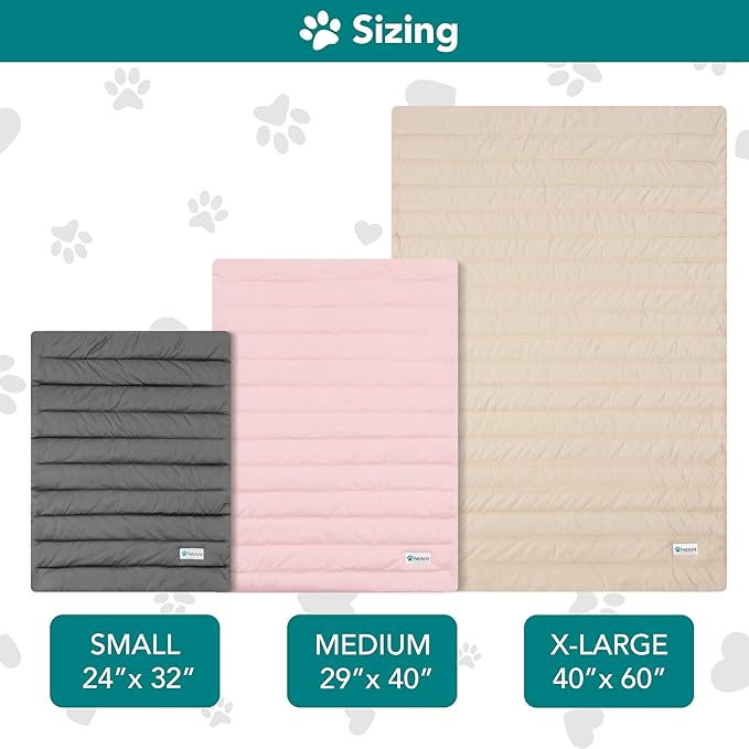 PetAmi Cooling Mat for Dog, Premium Pet Cooling Blanket for Crate Kennel, Indoor Cat Cool Sleeping Pad, Q-MAX Cold Sofa Couch Cover for Summer, Gray/Light Grey, Small (24x32)