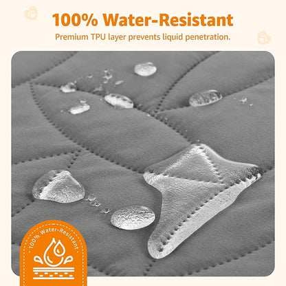 LOOBANI 2 Pack Waterproof Dog Blanket, Reversible and Washable Pet Bed Covers, Protects Furniture, Couch, Bed, and Car from Spills and Scratches, Soft and Cozy for Large Dogs and Puppies, 82x102In