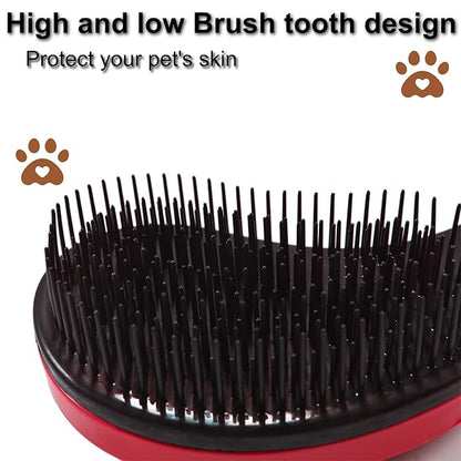 Puppy Brush, Soft Dog Brush for Grooming, Puppy Hair Remover Brush Comb, Grooming Tool for Poodles,Teddy, Yorkies, Maltese, Shih Tzu, Chihuahua, Rose red