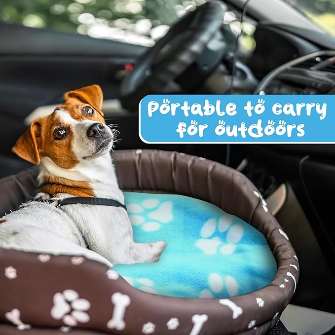 Eccliy 20 Pcs Puppy Blanket Pet Soft Fleece Dog Blankets Warm Felt Throw Sleep Mat Bed Covers for Doggie Puppy Pet Dogs Cat, 20 Styles(23.6 x 27.6 Inch,Mix)