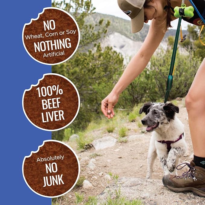 Smart Cookie Freeze Dried Beef Liver Bites - Single Ingredient Freeze Dried Beef Liver Dog Treats for Low Calorie Training Treats for Dogs or Dog Food Topper - Made in USA - 2oz Bag, 3 Pack